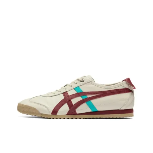 Onitsuka Tiger MEXICO 66 Противоскользящий Устойчивый к истиранию Низкий Топ Повседневная обувь Унисекс Бежевый