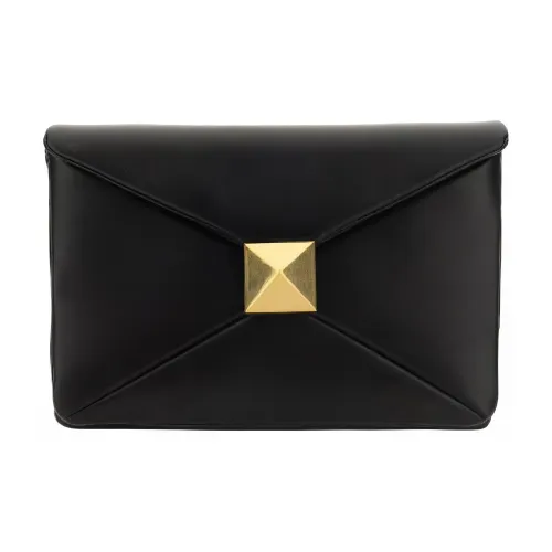 Valentino One Stud Овчина His Сумка на плечо Женская Полночный черный