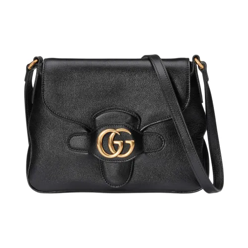 GUCCI Кожа Курьерская Сумка Сумка через плечо Маленькая Женская Черная