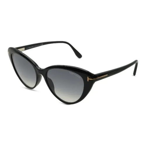 TOM FORD Пластик Кошачий глаз Солнцезащитные очки Женские Черный