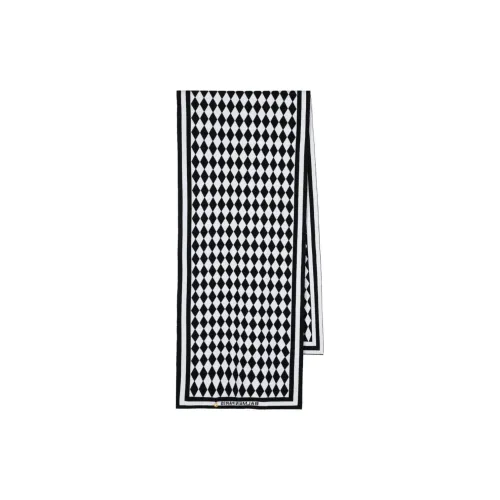 BALMAIN Мериносовая шерсть Вязаные шарфы Женские Черный Белый