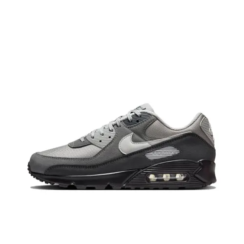 Nike Air Max 90 Low Топ Повседневные Беговые Кроссовки Унисекс Серый Черный