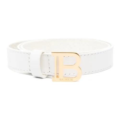 BALMAIN Однотонный дизайн кожаные ремни детский белый ширина 2 см