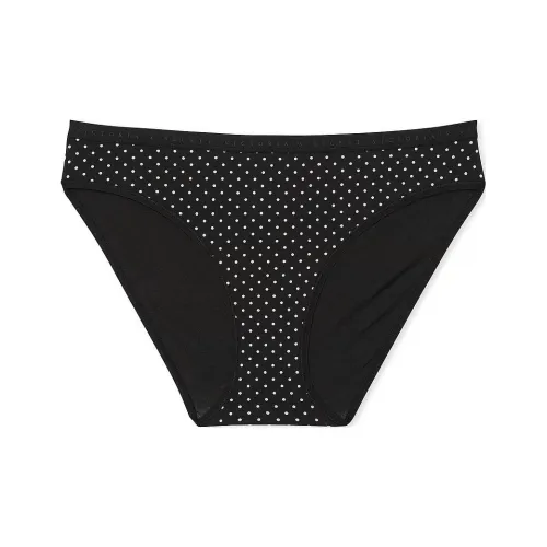Victoria's Secret Эластичный хлопок Бикини Шорты Черные Dots Нижнее белье Женское 1 упаковка Черный