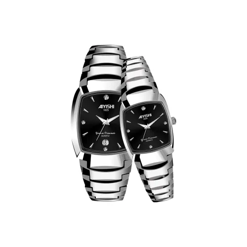 AIYISHI Кварцевые механические часы унисекс черный циферблат