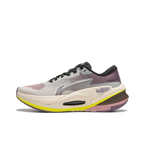 LINING Furious Rider 7,0 V2 Беговые кроссовки Низкий Топ Rock Белый Серый/Frost Пыльный Фиолетовый Женский