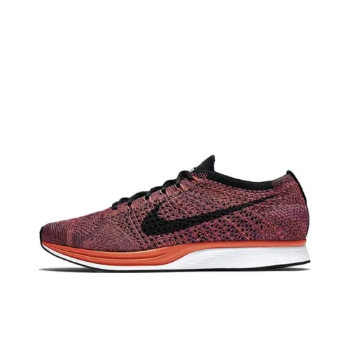 Nike Flyknit Racer Slip-resistant Low Top Casual Running Shoes Men's Orange Найк Flyknit Racer противоскользящий низкий топ повседневные беговые кроссовки мужские оранжевые