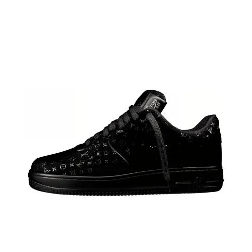 Nike x LOUIS VUITTON Air Force 1 Low Топ Скейтборд Кроссовки Унисекс Черный