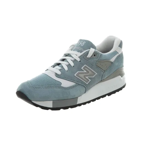 New Balance NB 998 Легкий Низкий Топ Беговые Кроссовки Женские Синий Белый Серый