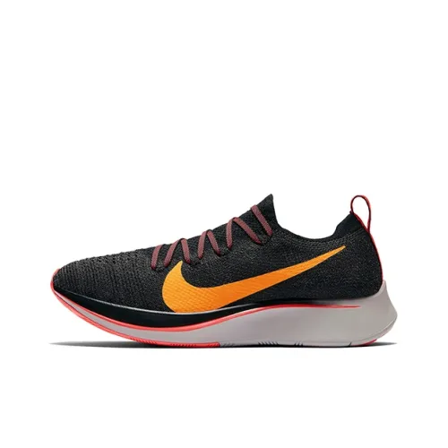 Nike Zoom Fly 1 Non Slip Легкий Низкий Топ Повседневная Беговая Обувь Женская Черная Оранжевая