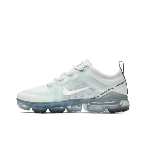 Nike VaporMax 2019 Амортизация Низкий Топ Беговые Кроссовки Женские Белые Серебряные