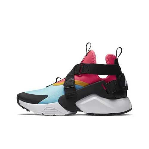 Nike Air Huarache Шок Абсорберы Противоскользящие MID Топ Беговые кроссовки Женские Черный синий розовый