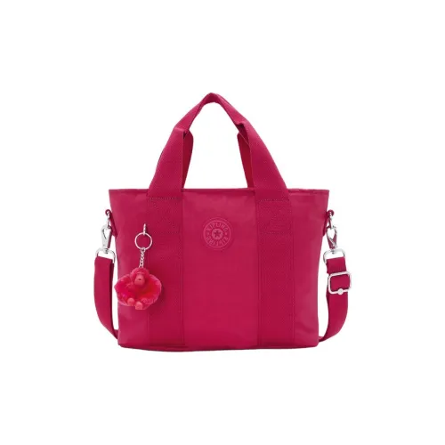 Kipling Переработанный полиамид Тоут Сумка Сумка для покупок Сумка через плечо Сумка среднего размера Женская Розово-красная
