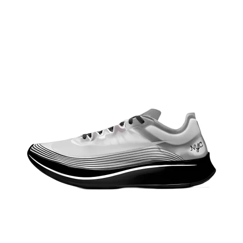 Nike Zoom Fly 1 Амортизация Низкий Топ Беговые Кроссовки Мужские Серый Черный