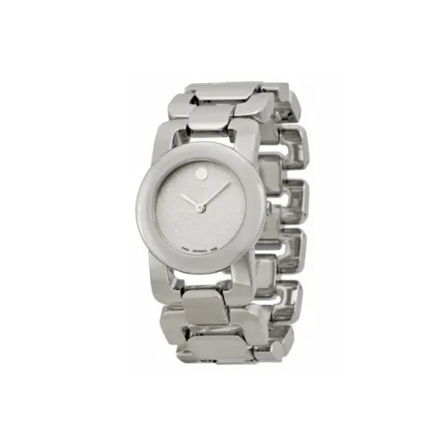 MOVADO Luma Collection Кварцевый механизм Женские часы 31,5 мм Серебристый циферблат Корпус из нержавеющей стали Ремешок из нержавеющей стали