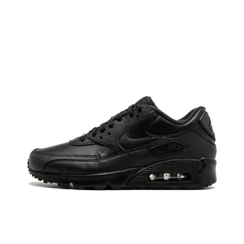 Nike Air Max 90 Амортизация Низкий Топ Марафон Беговые Кроссовки Мужские Черные