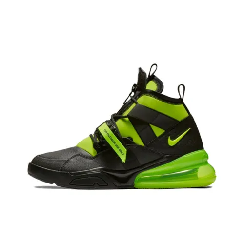 Nike Air FORCE 270 Амортизаторы Shock Absorbers Противоскользящий MID Топ Марафон Беговые кроссовки Мужской Неоновый зеленый