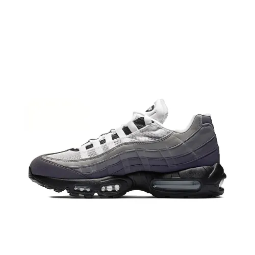 Nike Air Max 95 Амортизация Баланс Низкий Топ Резина Повседневные Беговые Кроссовки Унисекс Черный Серый Белый