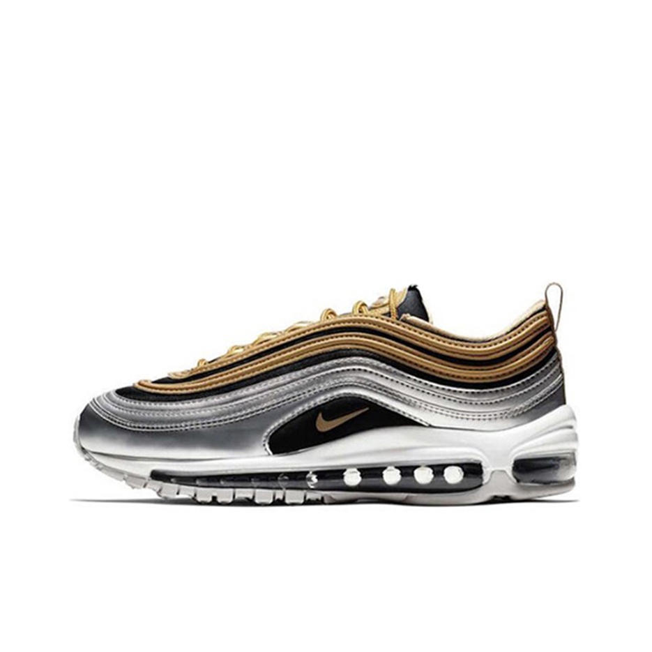 silver and gold nikes