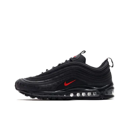 Nike Air Max 97 Low Топ Air Cushion Marathon Беговые кроссовки Мужской Черный