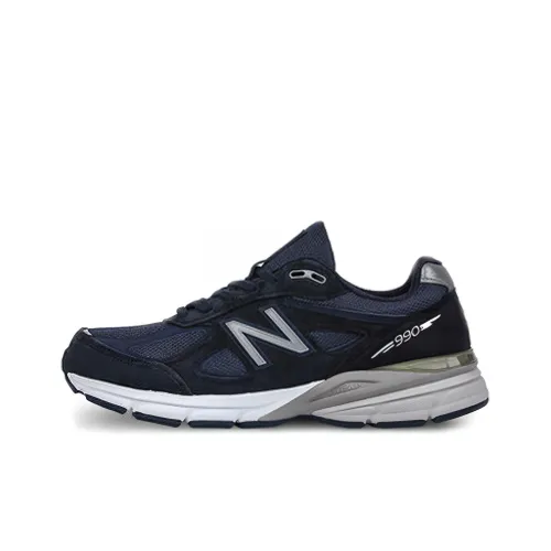 New Balance NB 990 V4 Low Топ Марафон Беговые кроссовки Унисекс Темно-синий Версия для США