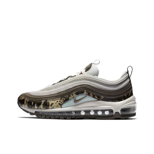 Nike Air Max 97 Low Беговые кроссовки Топ Женские Камуфляж Коричневый