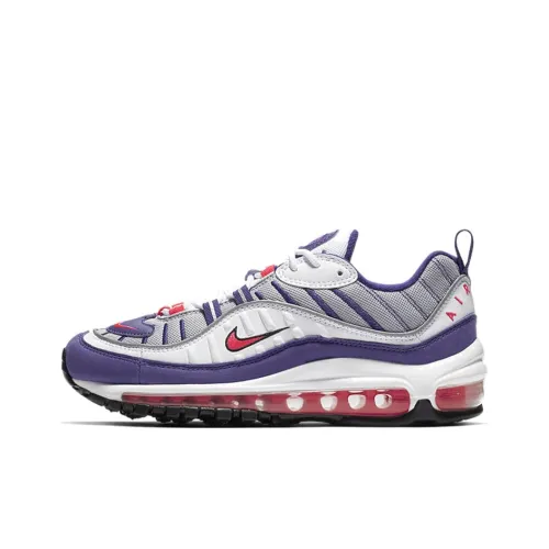 Nike Air Max 98 Устойчивый к истиранию Легкий Низкий Топ Тренировочные Беговые кроссовки Женские Розовый Фиолетовый