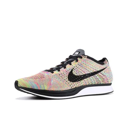 Nike Flyknit Racer Low Беговые кроссовки Унисекс Белый Черный 2016
