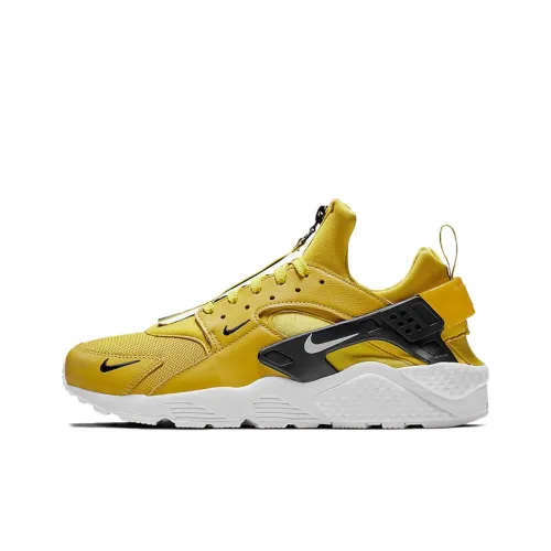 Nike Air Huarache Run Air RUN Zip Яркий Citron Low Топ Беговые кроссовки Мужской Черный Желтый