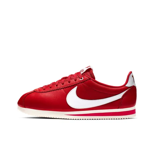 Stranger Things x Nike Cortez Shock Absorbers Slip-Resistant Low-Top Casual Running Shoes Unisex Red White Чужие вещи x Nike Cortez Shock Absorbers Низкий топ противоскользящие повседневные беговые кроссовки унисекс красный белый