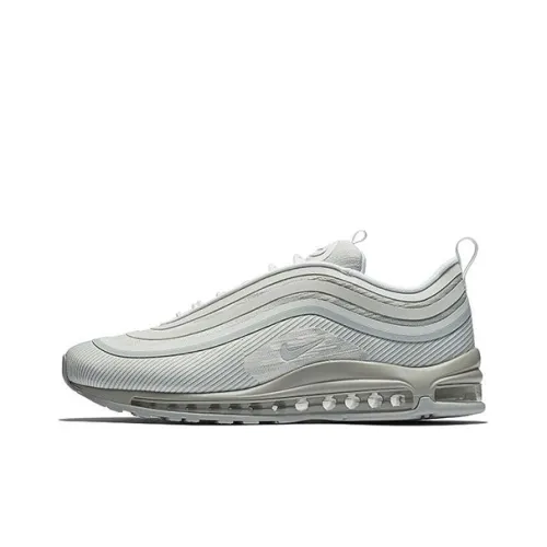 Nike Air Max 97 Low Топ Air Cushion Марафон Беговые кроссовки Унисекс Белый Серый
