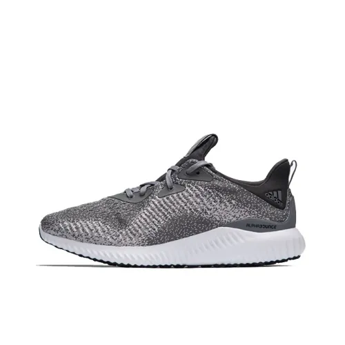 Adidas AlphaBounce Нескользящий Легкий Низкий Топ Беговые кроссовки Унисекс Серый