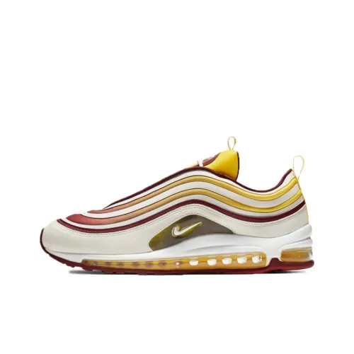 Nike Air Max 97 Ul 17 Амортизация Низкий Топ Беговые кроссовки Мужские Белый Желтый