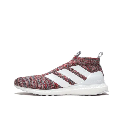 Adidas ULT Slip-resistant Abrasion-resistant Lightweight Low-Top Marathon Running Shoes Unisex White Red Adidas ULT Противоскользящий Устойчивый к истиранию Легкий Низкий Топ Марафон Беговые Кроссовки Унисекс Белый Красный