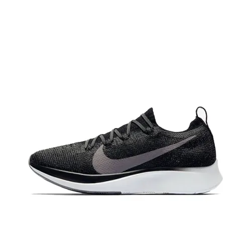 Nike Zoom Fly 1 Амортизация Противоскользящий Легкий Низкий Топ Марафон Беговые кроссовки Женские Черный Белый