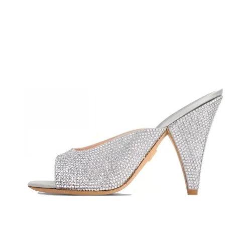 LOUIS VUITTON Слипоны Женские Серебряные