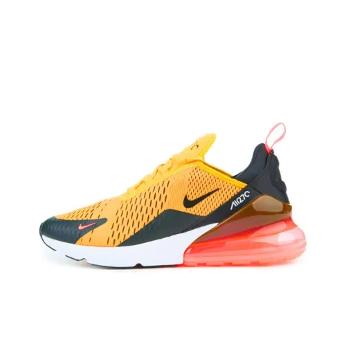 Nike Air Max 270 Low Беговые кроссовки Унисекс Черные Желтые