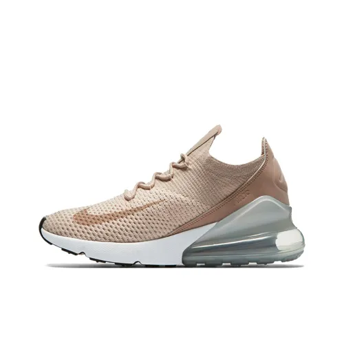 Nike Air Max 270 Легкий Низкий Топ Air Cushion Беговые Кроссовки Женские Светло-Коричневый