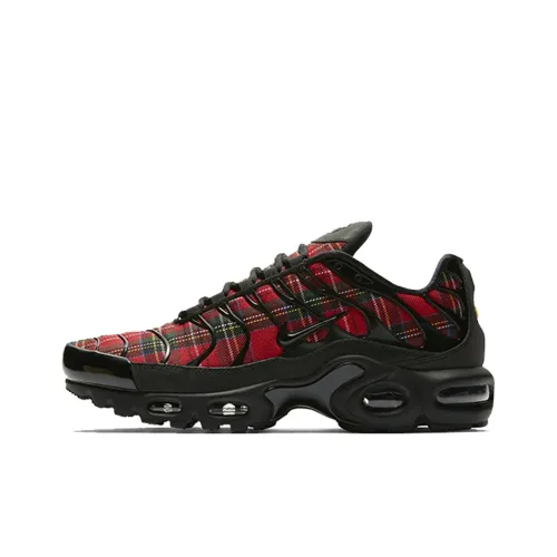 Nike Air Max Plus Low Top Marathon Беговые кроссовки Женские Черный Красный Клетка