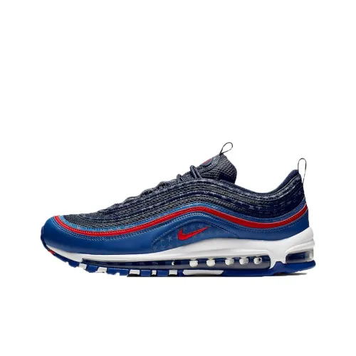 Nike Air Max 97 Low Топ Марафон Беговые кроссовки Унисекс Синий Красный