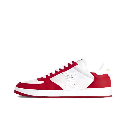 LOUIS VUITTON Rivoli Low Топ Скейтборд Кроссовки Мужские Красные Белые