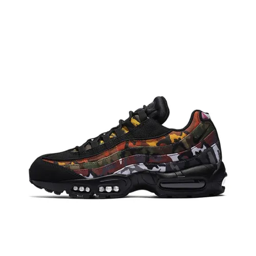 Nike Air Max 95 Low Топ Марафон Беговые кроссовки Унисекс Черный белый