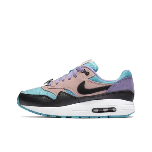 Nike Air Max 1 Low Топ Air Cushion Повседневные Беговые Кроссовки Женские Розовые Синие