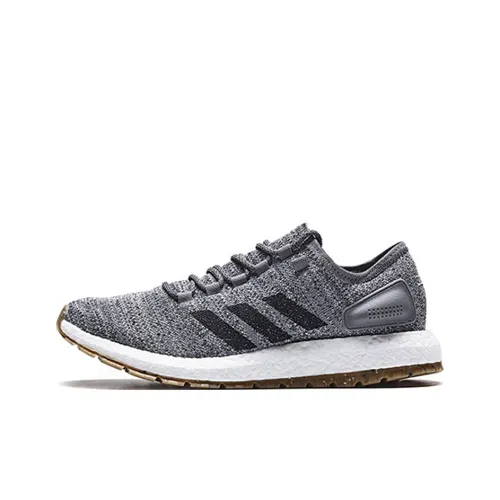 Adidas Pureboost Slip-resistant Abrasion-resistant Low-top Беговые кроссовки Унисекс Серый Черный