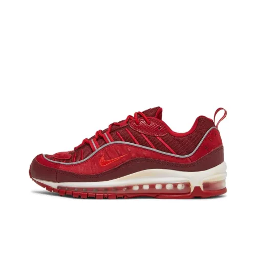 Nike Air Max 98 Low Топ Air Cushion Marathon Беговые кроссовки Мужские Red