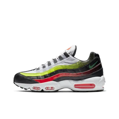 Nike Air Max 95 Амортизация Износостойкий Низкий Топ Повседневные Беговые Кроссовки Мужские Черные Зеленые