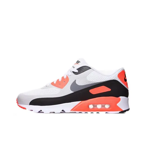 Nike Air Max 90 Амортизация и Дышащий Низкий Топ Повседневные Беговые Кроссовки Мужские Черный Белый Серый