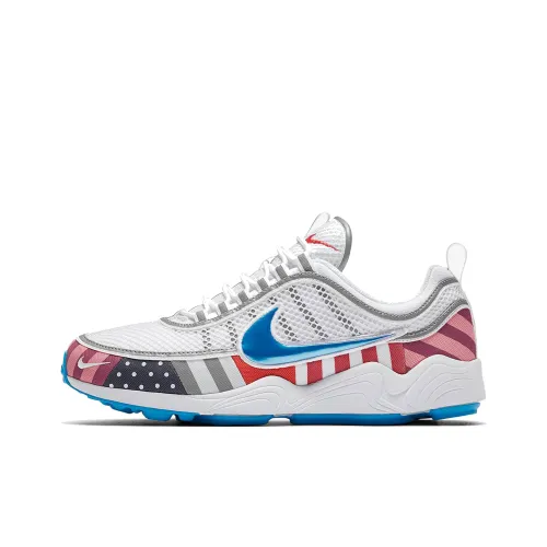 Parra x Nike Zoom Spiridon Non Bottom Slip Легкий Low Top Повседневные Беговые Кроссовки Унисекс Белый