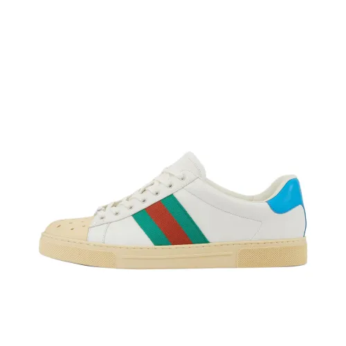 GUCCI Ace Low Топ Скейтборд Кроссовки Мужские Белые