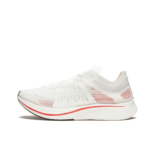 nike Zoom Fly SP Нескользящий Легкий Низкий Топ Повседневные Беговые кроссовки Женские Белые Красные 2018
